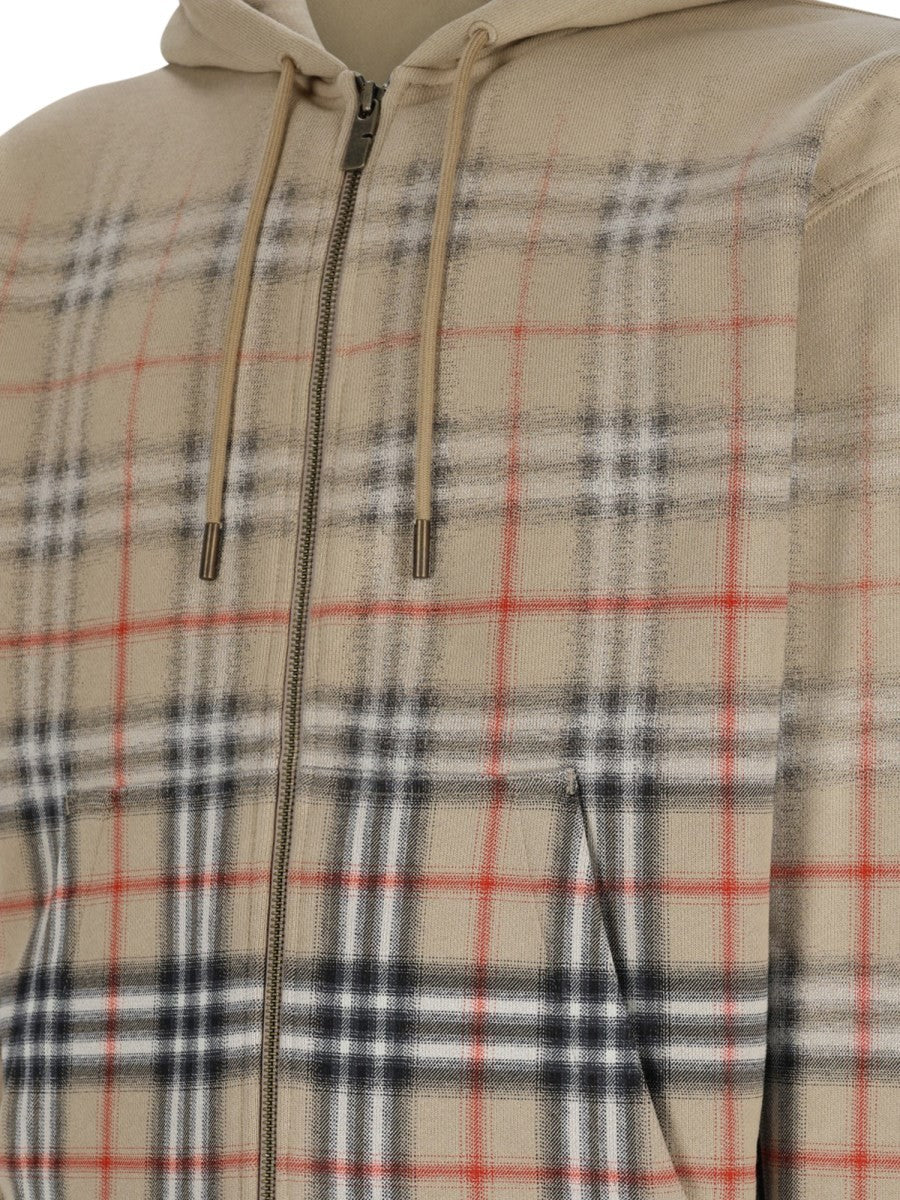 Burberry felpa con stampa check
