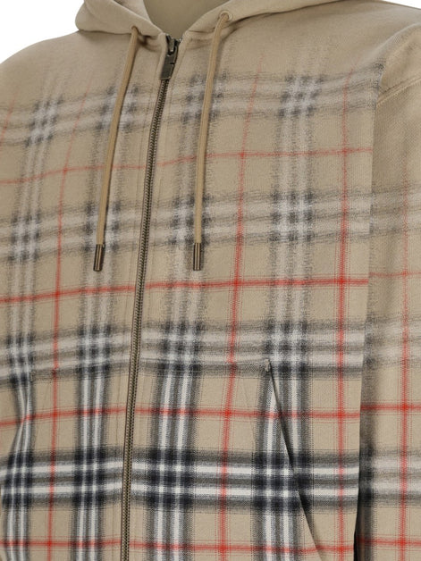 Burberry felpa con stampa check