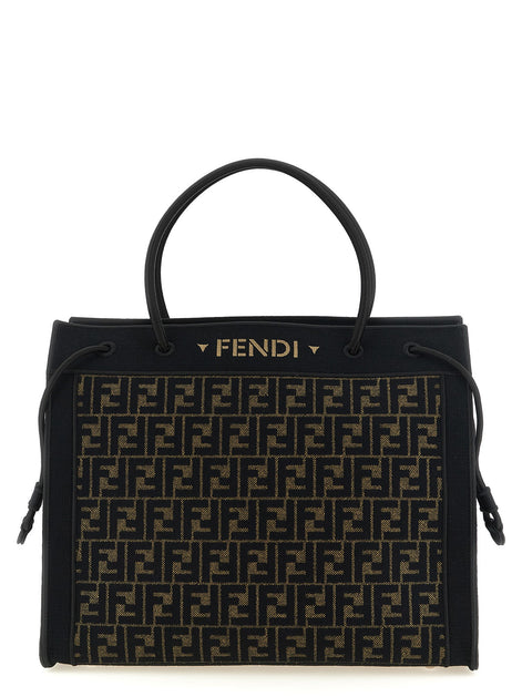 Magic Shopper bag in FF fabric with embroidered logo on the front