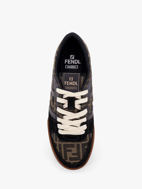 Fendi Match FF jacquard and suede sneakers