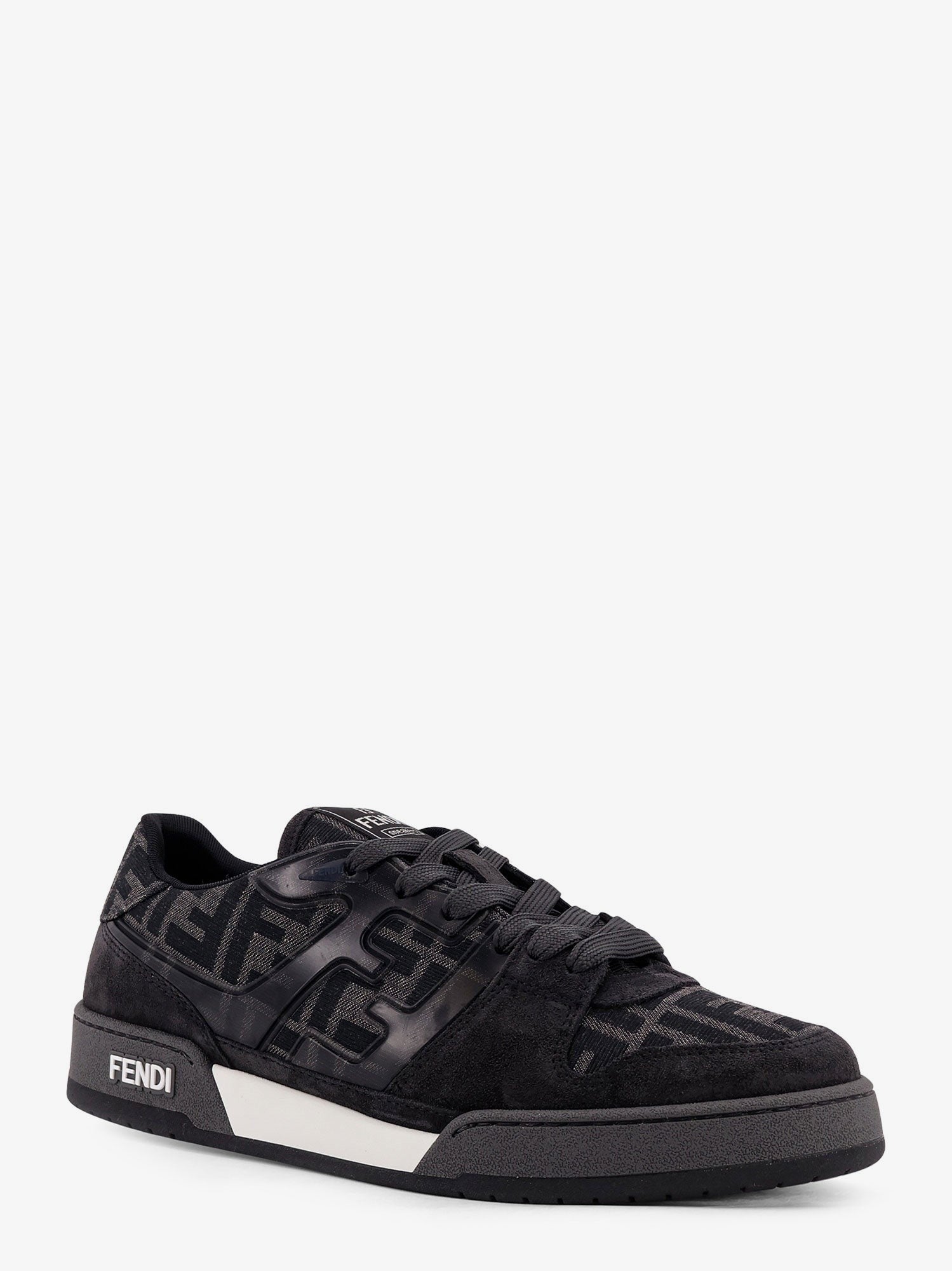 Fendi Fendi Match sneakers in FF jacquard fabric and suede