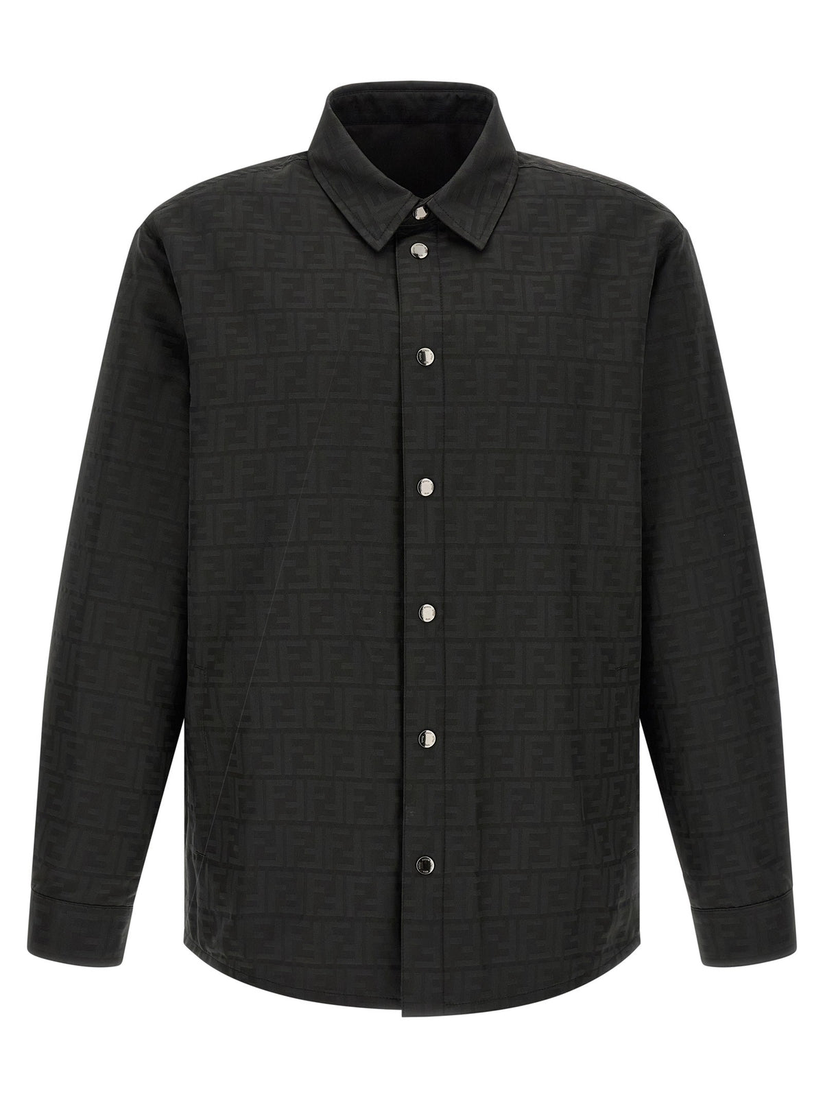 Black FF Zucca jacquard nylon blouson