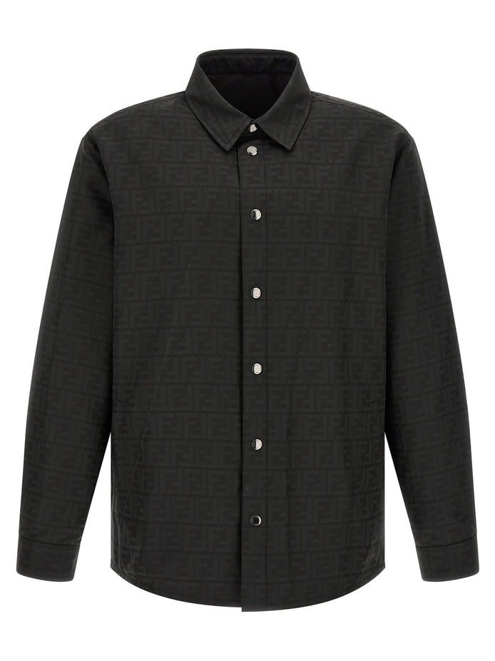 Black FF Zucca jacquard nylon blouson