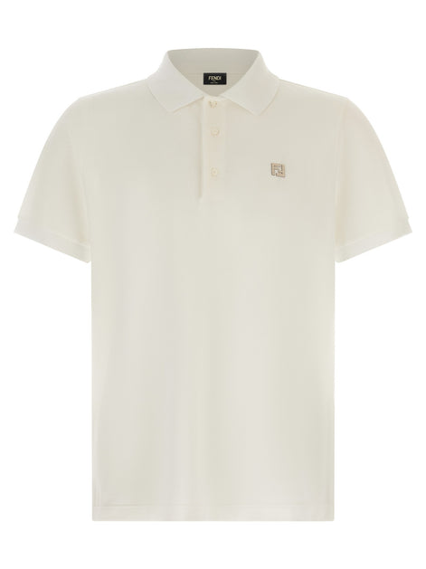 FF metallic logo polo shirt