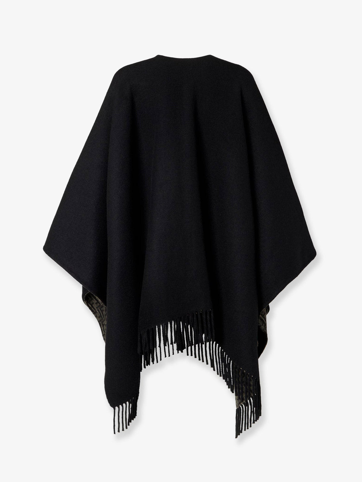 Fendi FF pumpkin wool and cashmere cape