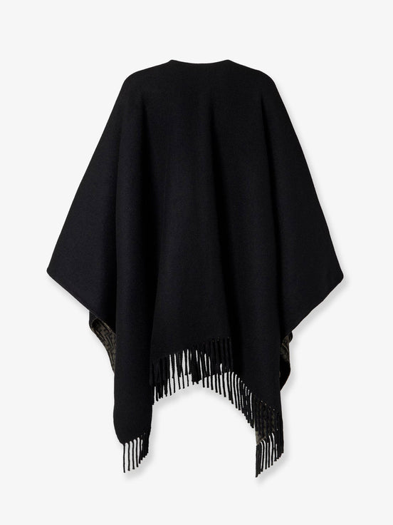 Fendi FF pumpkin wool and cashmere cape