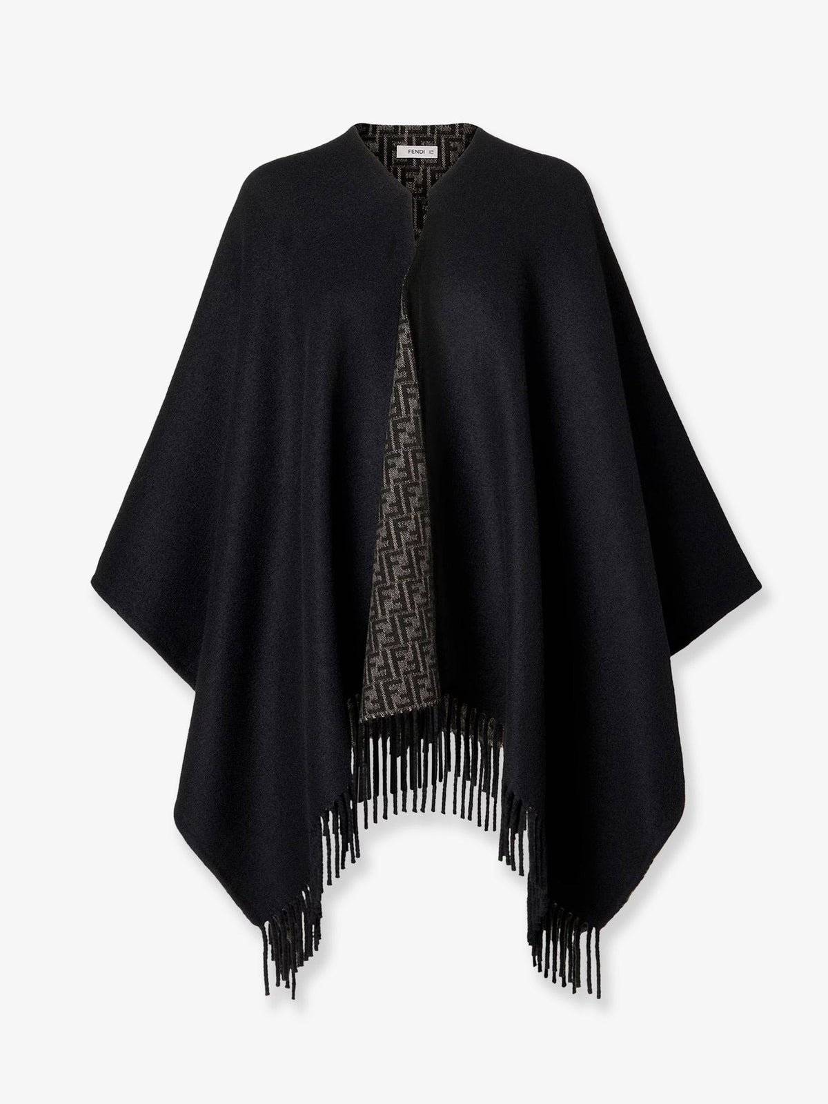 FF pumpkin wool and cashmere cape