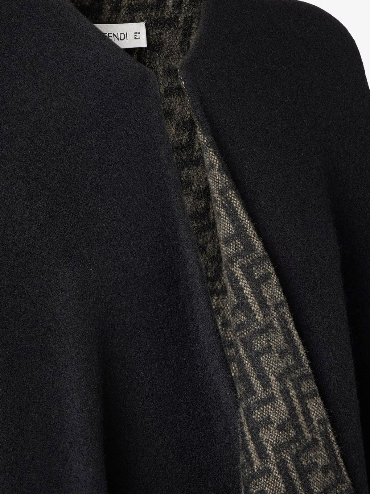 Fendi FF pumpkin wool and cashmere cape