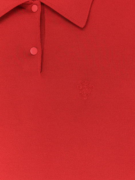 Gucci Fine stretch silk knit polo shirt