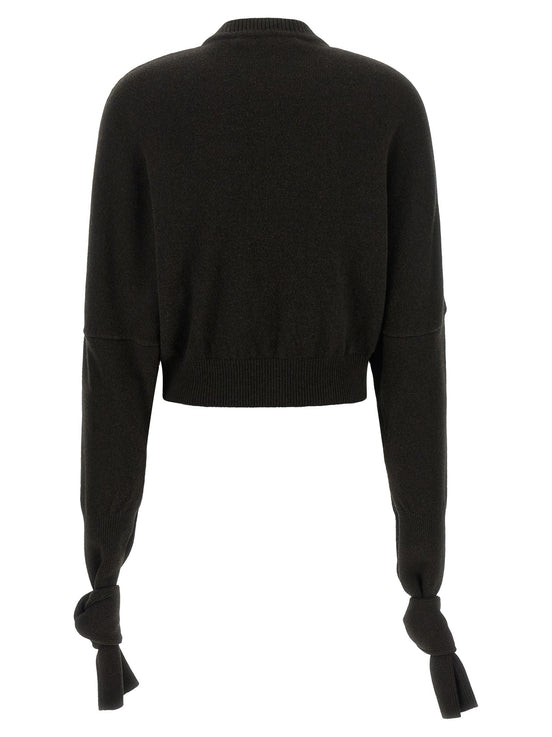 JACQUEMUS 'Fiocco' brown sweater