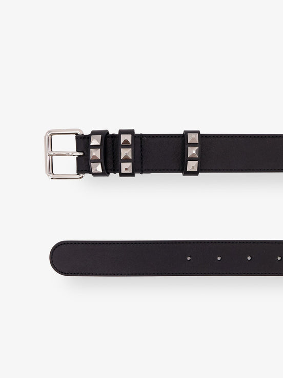 Flaneuse leather belt with iconic studs