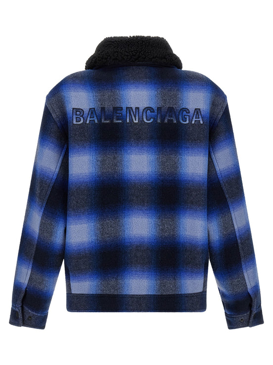 Balenciaga Flannel bomber jacket