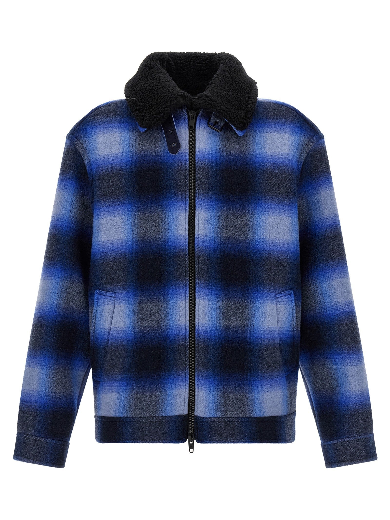 Flannel bomber jacket