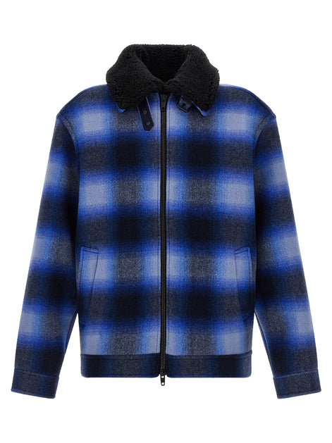 Flannel bomber jacket