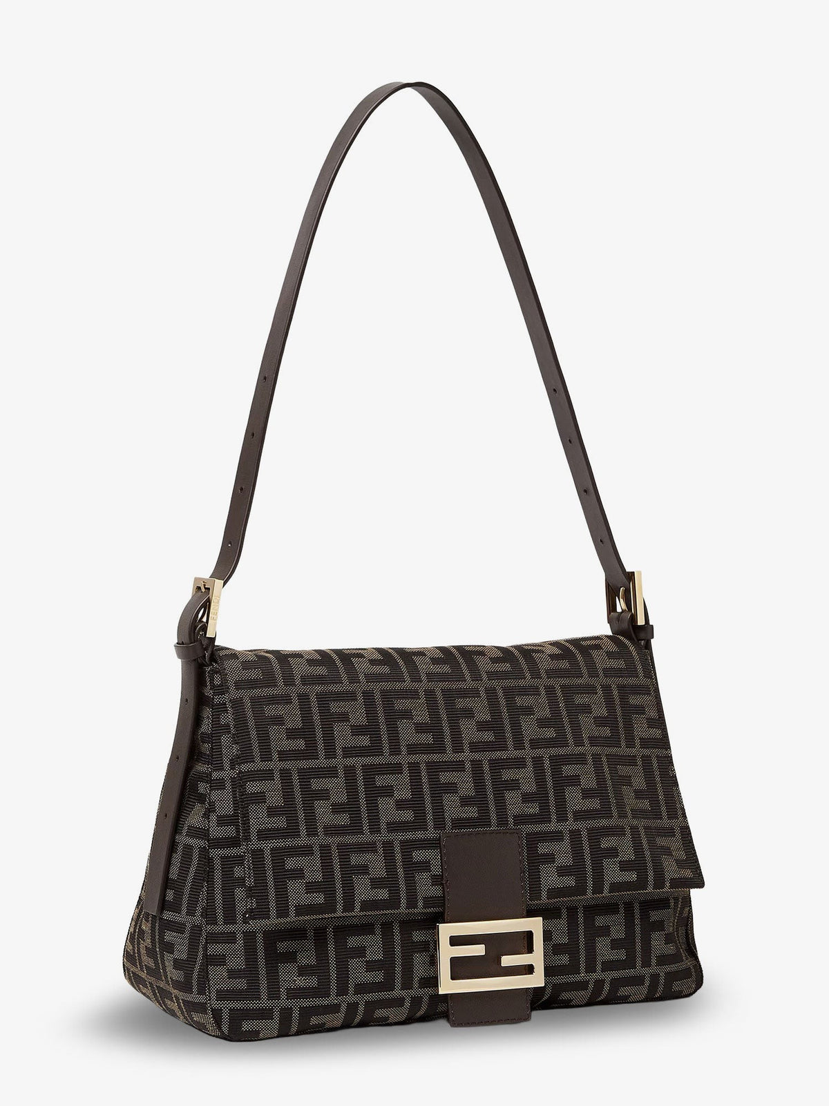 Fendi Flap 26325 FF Zucca Jacquard shoulder bag
