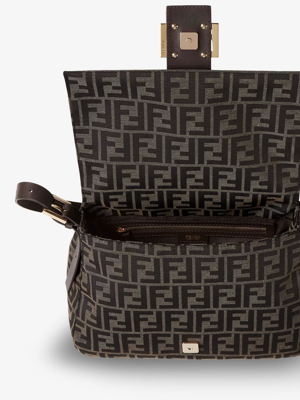 Fendi Flap 26325 FF Zucca Jacquard shoulder bag