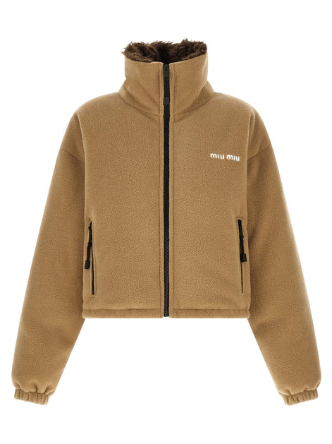 Fleece down jacket