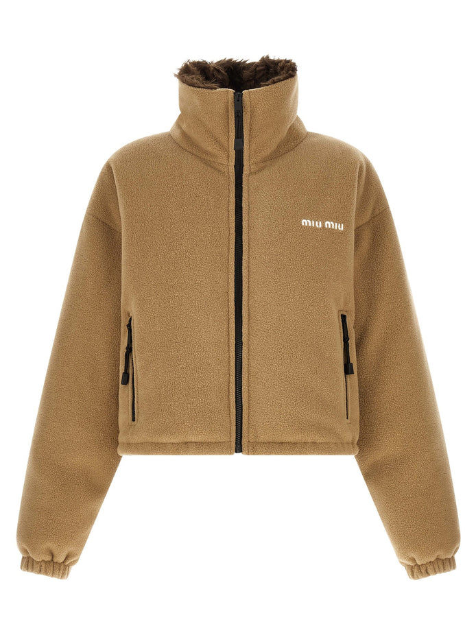 Fleece down jacket