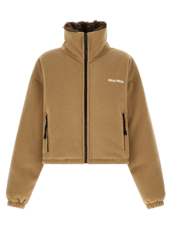 Fleece down jacket