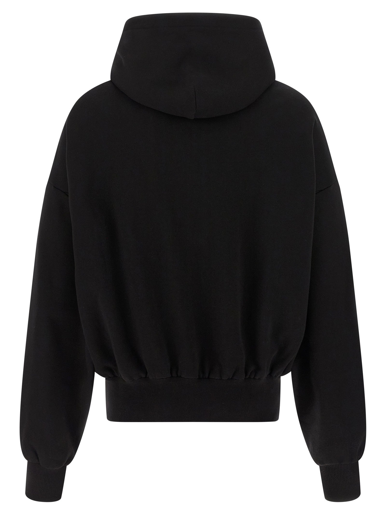 Flocked print hoodie