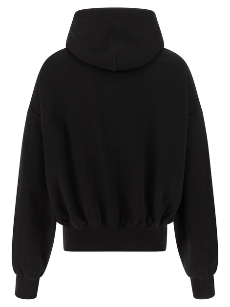 Flocked print hoodie
