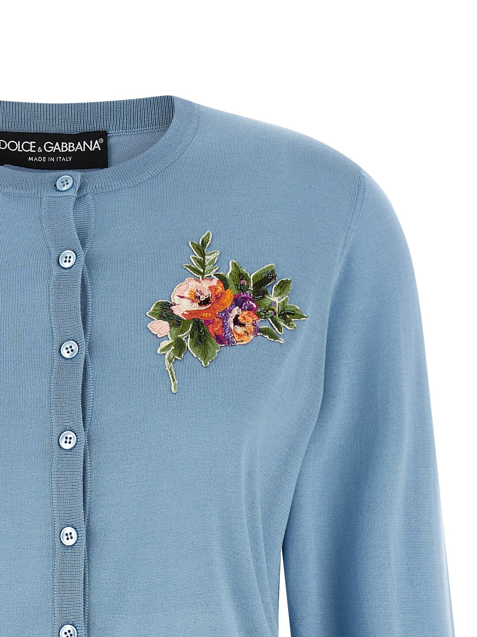Floral embroidery cardigan
