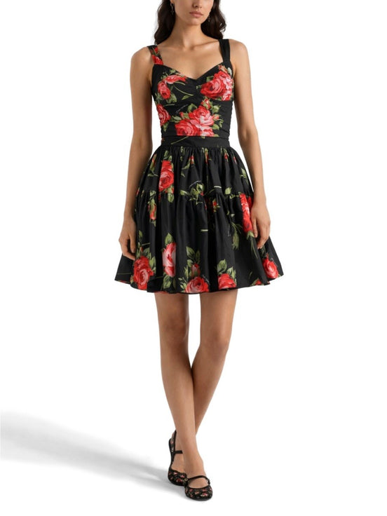 Dolce & Gabbana FLORAL PRINT BUSTIER TOP