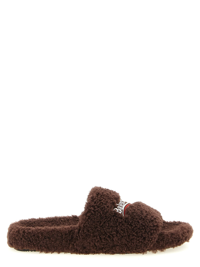 'Furry' open sandals