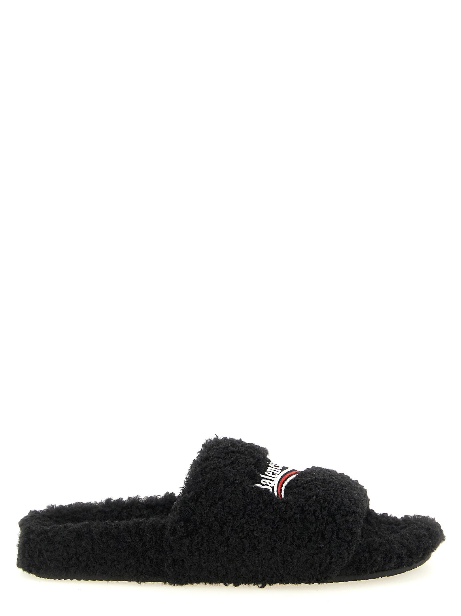 'Furry' open sandals
