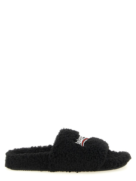 'Furry' open sandals