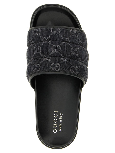 GG denim slides