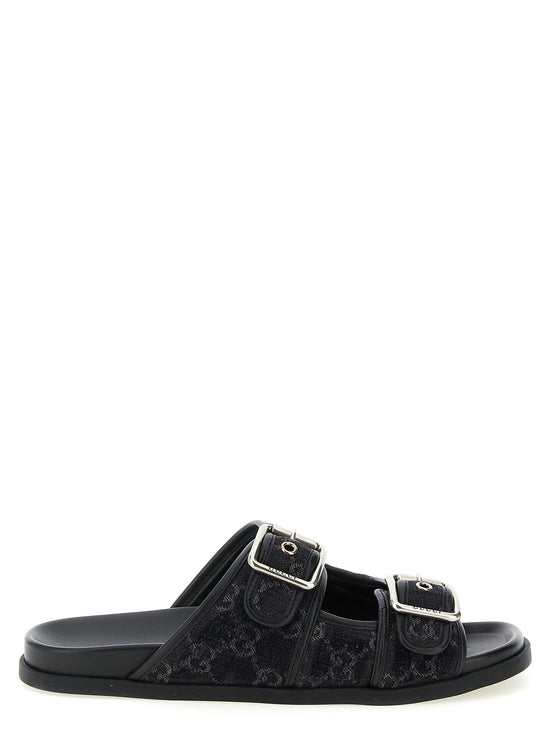 GG denim slides