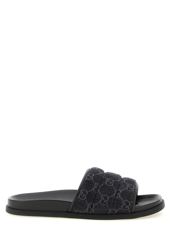GG denim slides