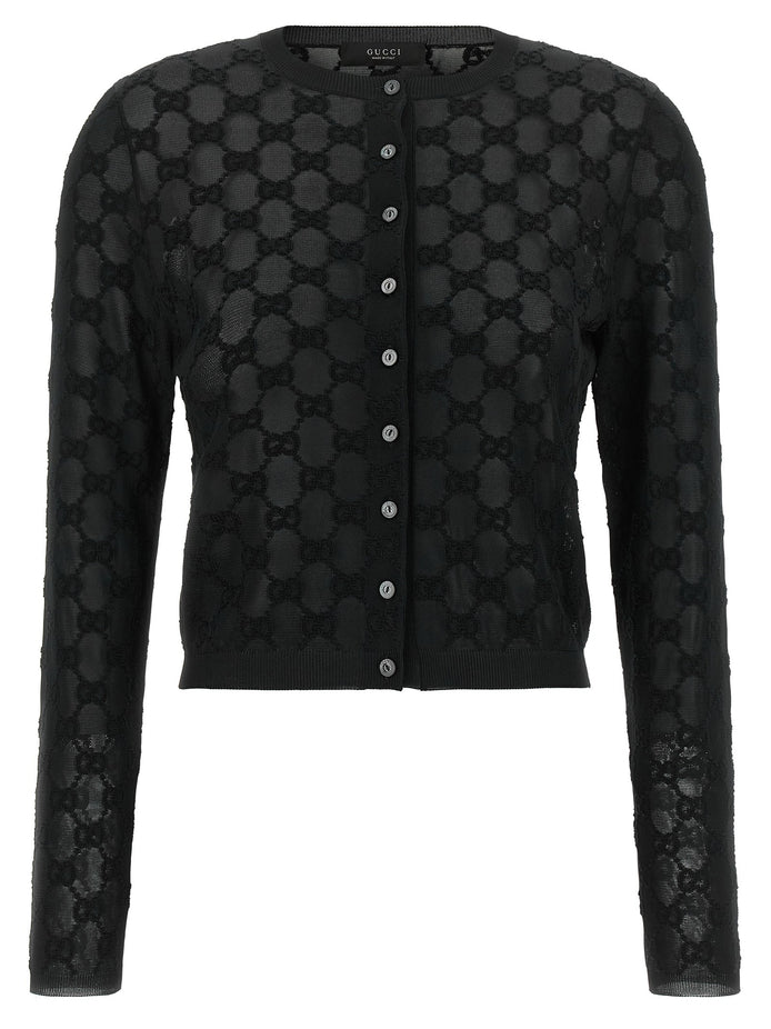 GG embroidery cardigan