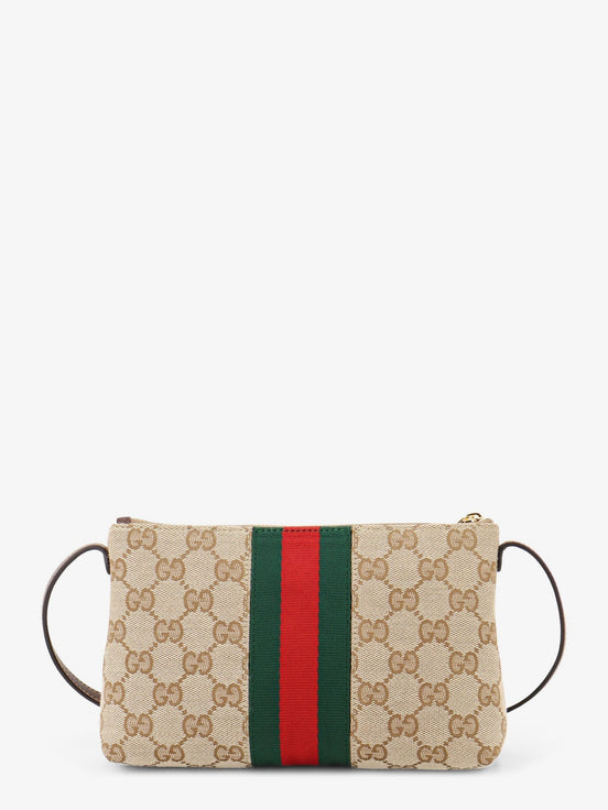 GG fabric crossbody with Nastro Web detail on the front