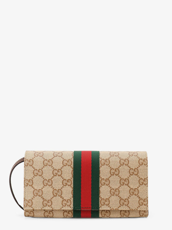 GG fabric shoulder bag with Nastro Web detail