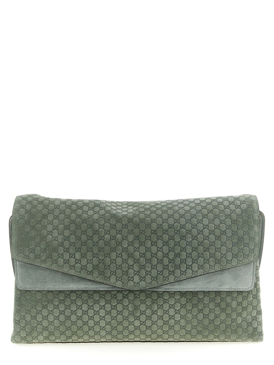 GG large suede shoulder bag