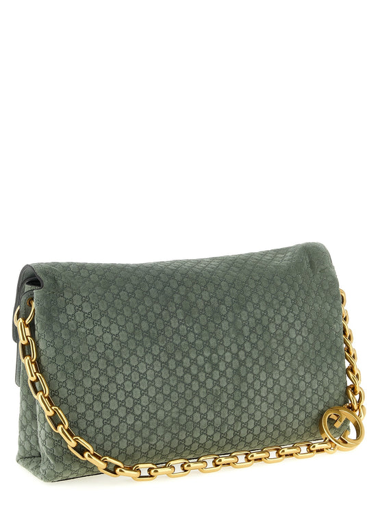 GG large suede shoulder bag
