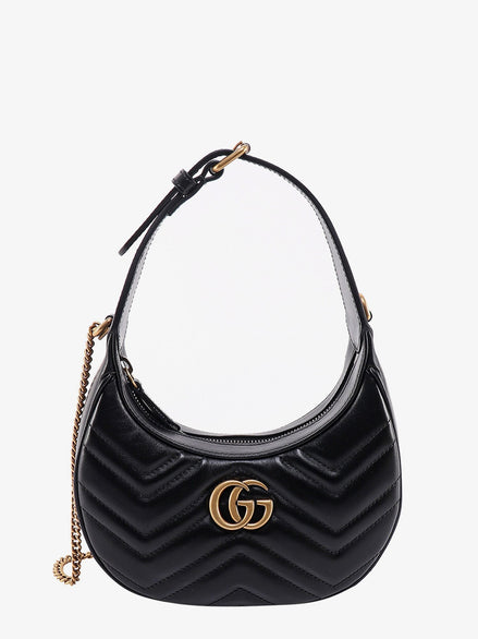 GG Marmont quilted leather shoulder bag with metal GG logo