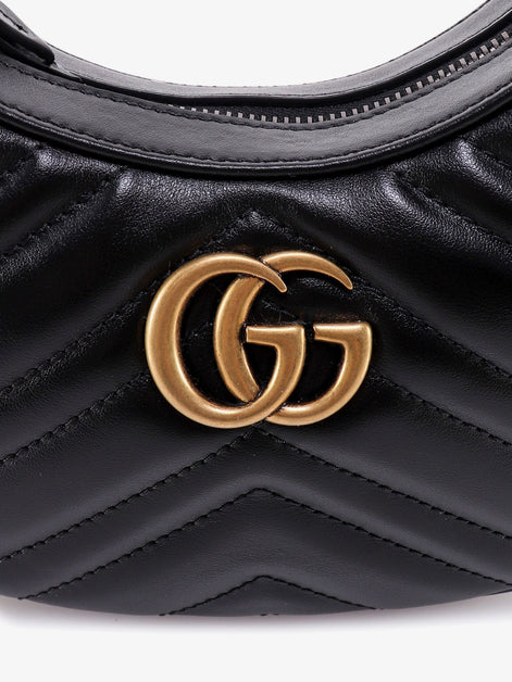 GG Marmont quilted leather shoulder bag with metal GG logo