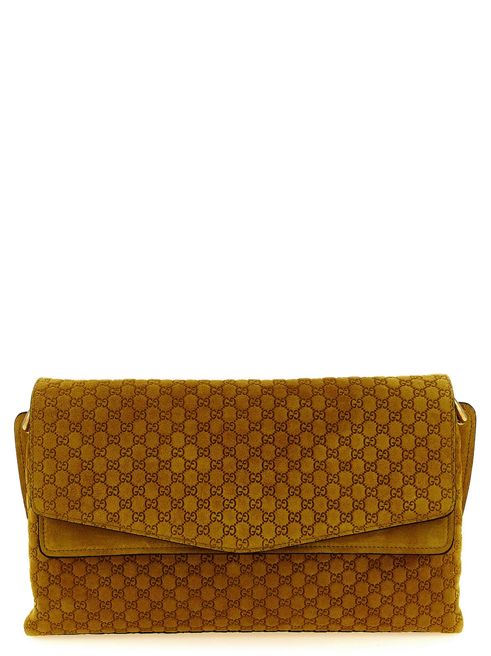 GG medium suede shoulder bag