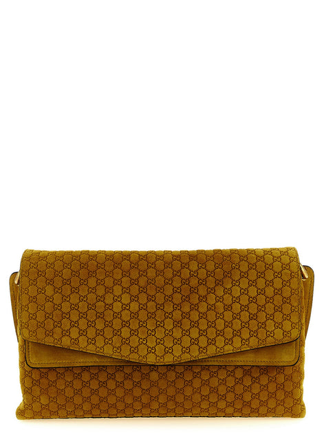 GG medium suede shoulder bag