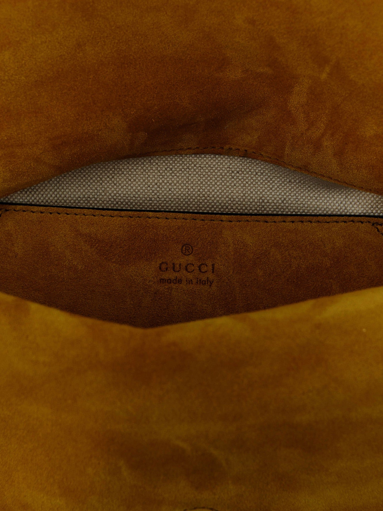 GG medium suede shoulder bag