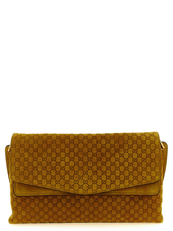 GG medium suede shoulder bag