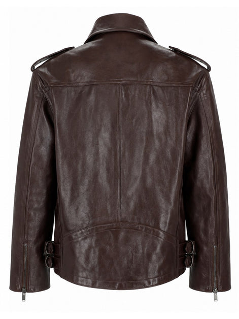 Saint Laurent GIACCA BIKER IN PELLE LISCIA