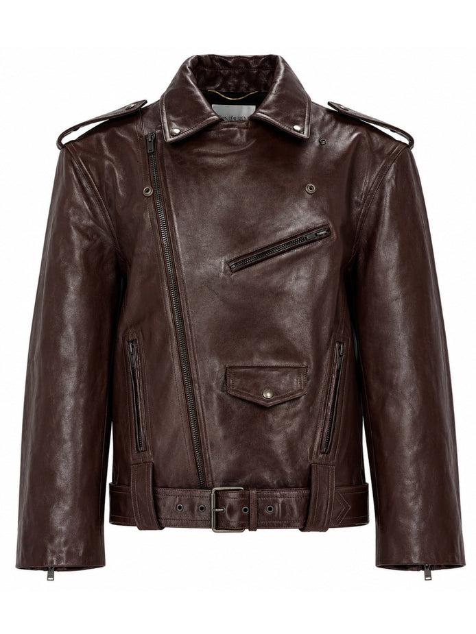 GIACCA BIKER IN PELLE LISCIA