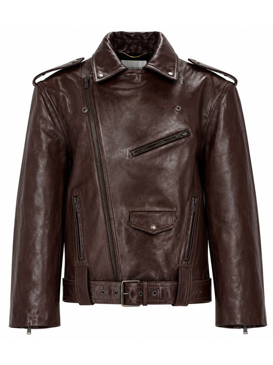 GIACCA BIKER IN PELLE LISCIA