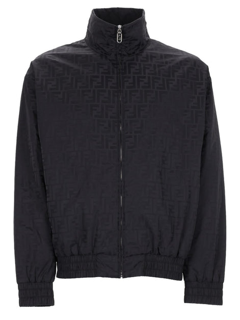 GIACCA BOMBER CON TRAMA "FF"