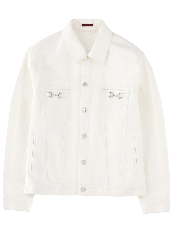 GIACCA IN DENIM CON MORSETTI