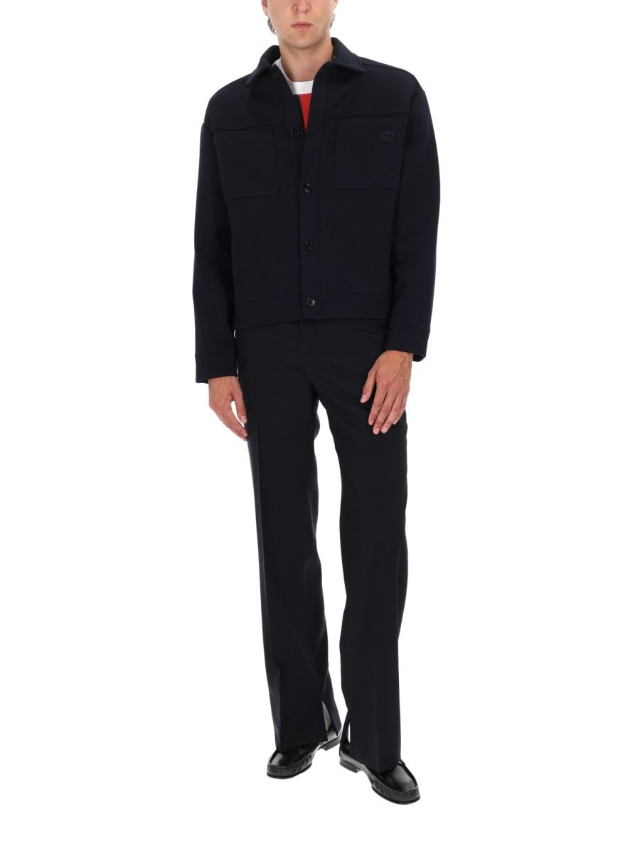 Gucci GIACCA IN JERSEY DI COTONE CON RICAMO